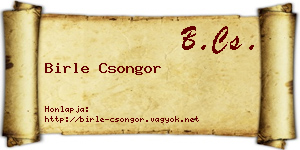 Birle Csongor névjegykártya